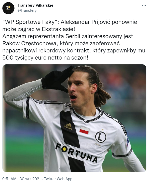 Prijović MOŻE WRÓCIĆ do Ekstraklasy!